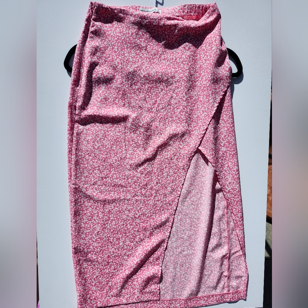 Pink Floral Wrap Dress